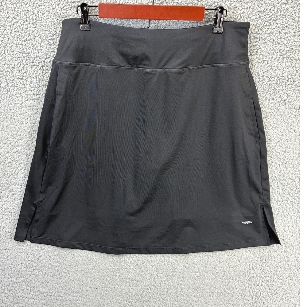 Viodia Active Golf Tennis Skort Skirt Womens XL Black Pockets Workout Athleisure